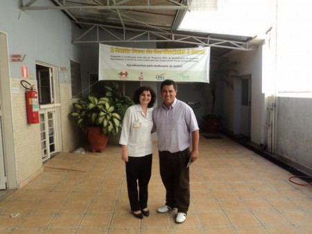 CAPELÃO SADRAQUI E FÁBIA (DIRETORA) DO HOSPITAL SANTA CASA EM SERTÃOZINHO\SP